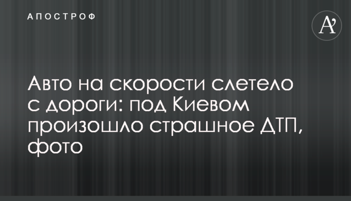 Авто на швидкості злетіло з дороги: під Києвом сталася страшна ДТП, фото