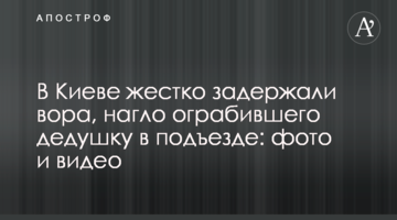 У Києві жорстко затримали злодія, який нахабно пограбував дідуся в під'їзді: фото і відео