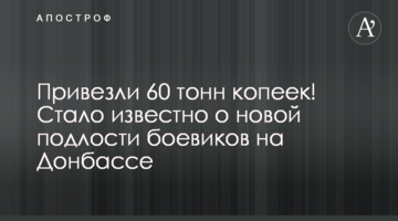 Привезли 60 тонн копеек! Стало известно о новой подлости боевиков на Донбассе