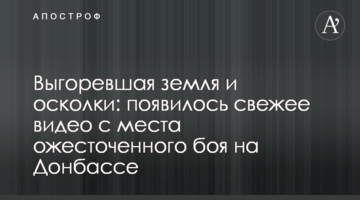 Выгоревшая земля и осколки: появилось свежее видео с места ожесточенного боя на Донбассе