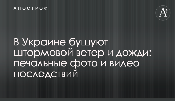 В Украине бушуют  штормовой ветер и дожди: печальные фото и видео последствий