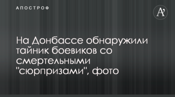 На Донбассе обнаружили тайник боевиков со смертельными "сюрпризами", фото