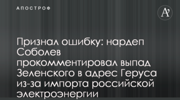 Признал ошибку: нардеп Соболев прокомментировал выпад Зеленского в адрес Геруса из-за импорта российской электроэнергии