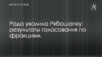 Рада звільнила Рябошапку: результати голосування по фракціях