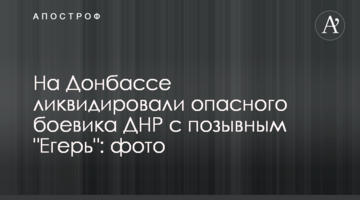 На Донбассе ликвидировали опасного боевика ДНР с позывным "Егерь": фото