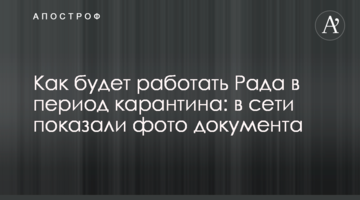 Як буде працювати Рада у період карантину: в мережі показали фото документа