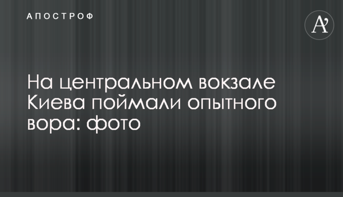 На центральному вокзалі Києва спіймали досвідченого злодія: фото