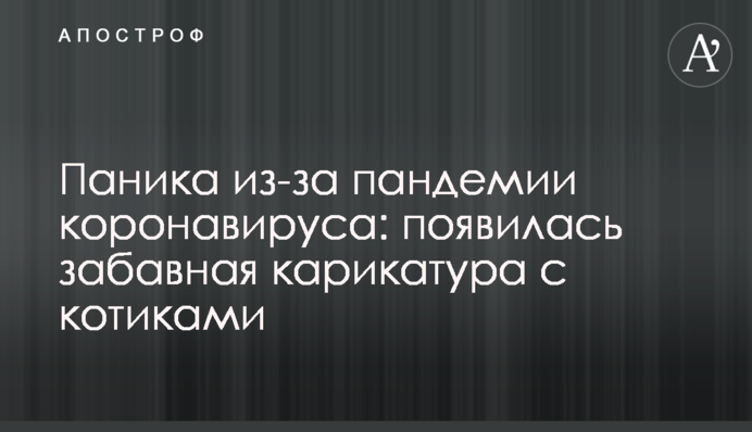 Паника из-за пандемии коронавируса: появилась забавная карикатура с котиками