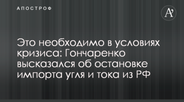 Это необходимо в условиях кризиса: Гончаренко высказался об остановке импорта угля и тока из РФ