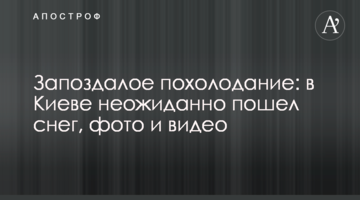 Запізніле похолодання: у Києві несподівано пішов сніг, фото і відео