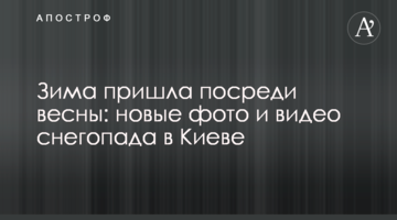 Зима прийшла посеред весни: нові фото і відео снігопаду в Києві