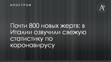 Майже 800 нових жертв: в Італії озвучили свіжу статистику щодо коронавірусу
