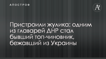 Пристроили жулика: одним из главарей ДНР стал бывший топ-чиновник, бежавший из Украины