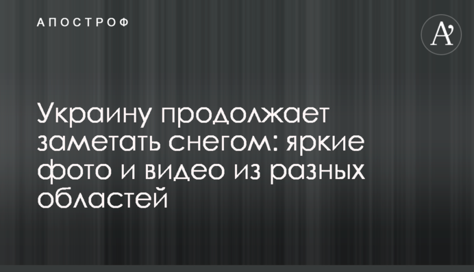 Украину продолжает заметать снегом: яркие фото и видео из разных областей