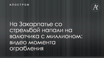 На Закарпатье со стрельбой напали на валютчика с миллионом: видео момента ограбления