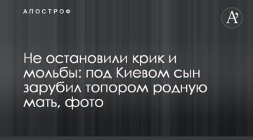 Не остановили крик и мольбы: под Киевом сын зарубил топором родную мать, фото