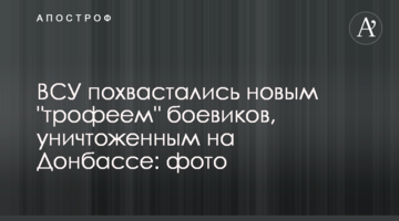 ВСУ похвастались новым "трофеем" боевиков, уничтоженным на Донбассе: фото