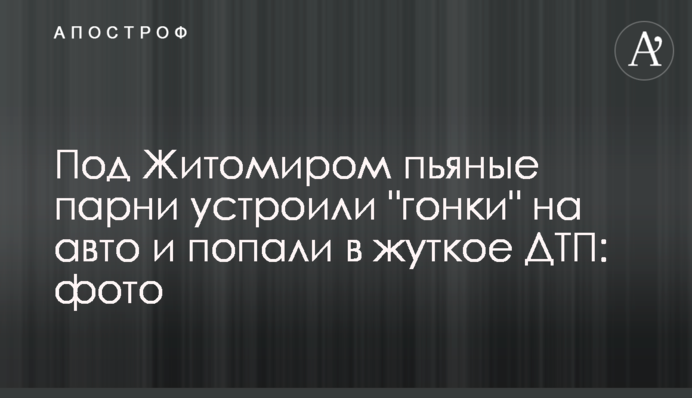 Под Житомиром пьяные парни устроили 