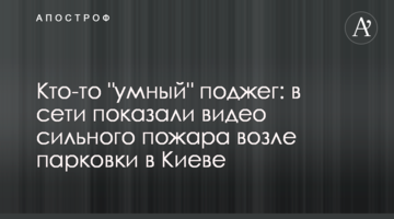 Хтось "розумний" підпалив: в мережі показали відео сильної пожежі біля парковки в Києві