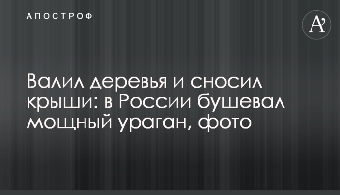 Валив дерева і зносив дахи: в Росії бушував потужний ураган, фото