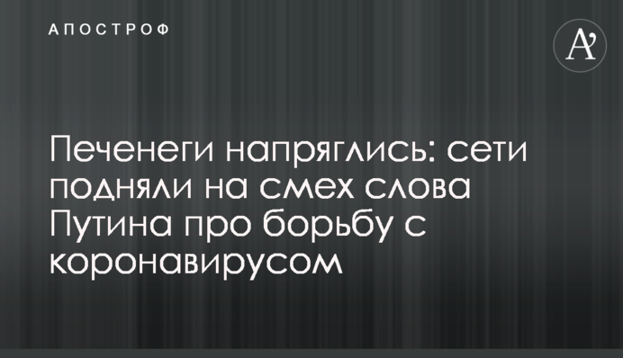 Печенеги напряглись: сети подняли на смех слова Путина про борьбу с коронавирусом