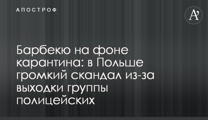 Барбекю на фоне карантина: в Польше громкий скандал из-за выходки группы полицейских