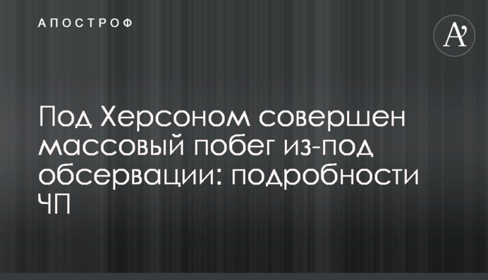 Под Херсоном совершен массовый побег из-под обсервации: подробности ЧП