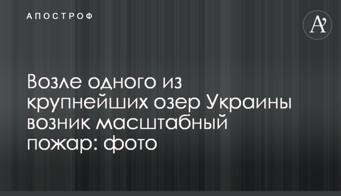 Возле одного из крупнейших озер Украины возник масштабный пожар: фото