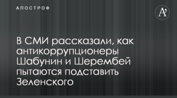 В СМИ рассказали, как антикоррупционеры Шабунин и Шерембей пытаются подставить Зеленского