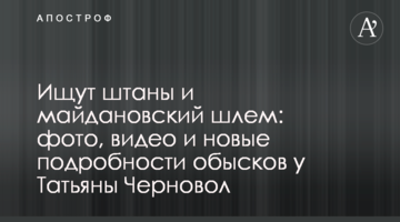 Шукають штани і майданівський шолом: фото, відео і нові подробиці обшуків у Тетяни Чорновол