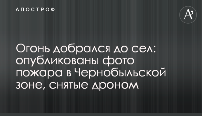 Огонь добрался до сел: опубликованы фото пожара в Чернобыльской зоне, снятые дроном