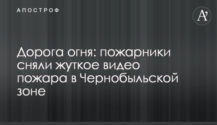 Дорога вогню: пожежники зняли моторошне відео пожежі в Чорнобильській зоні