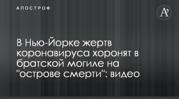 У Нью-Йорку жертв коронавірусу ховають в братській могилі на "острові смерті": відео