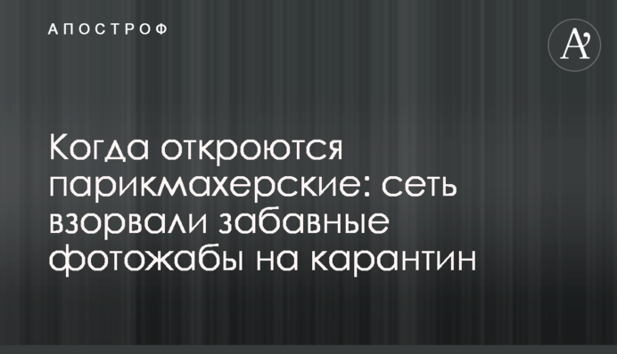 Коли відкриються перукарні: мережу підірвали кумедні фотожаби на карантин