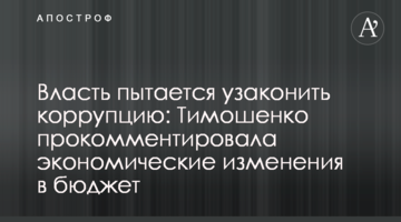 Влада намагається узаконити корупцію: Тимошенко прокоментувала економічні зміни до бюджету