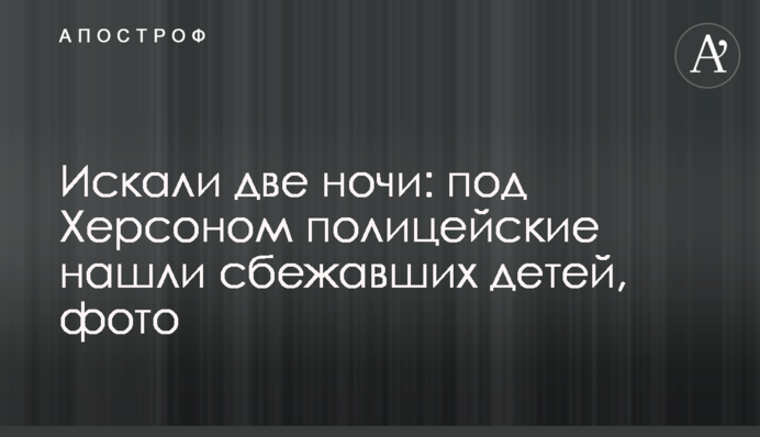 Искали две ночи: под Херсоном полицейские нашли сбежавших детей, фото