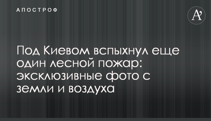 Под Киевом вспыхнул еще один лесной пожар: эксклюзивные фото с земли и воздуха