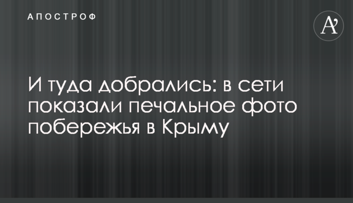 І туди дісталися: в мережі показали сумне фото узбережжя в Криму