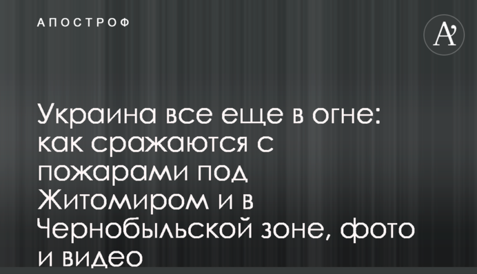 Украина все еще в огне: как сражаются с пожарами под Житомиром и в Чернобыльской зоне, фото и видео