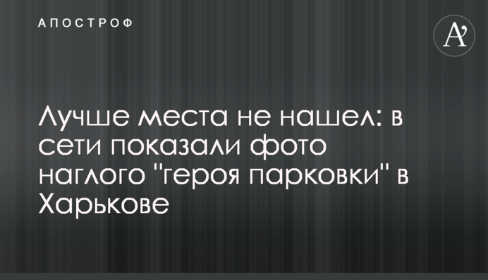 Краще місця не знайшов: в мережі показали фото нахабного 