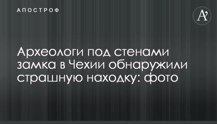 Археологи під стінами замку в Чехії виявили страшну знахідку: фото
