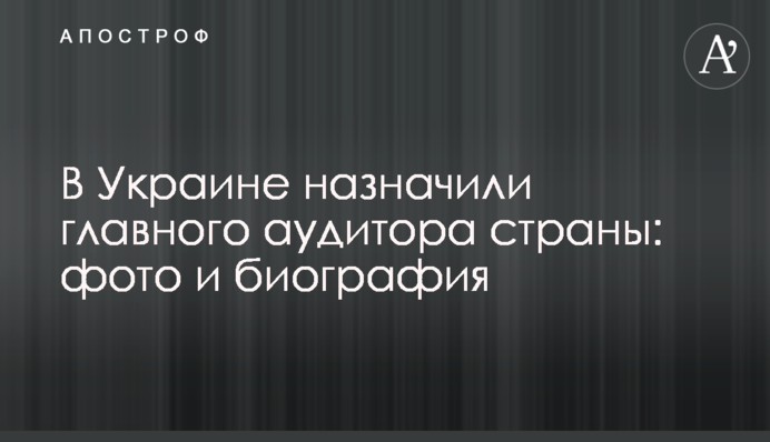 В Украине назначили главного аудитора страны: фото и биография
