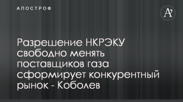 Разрешение НКРЭКУ свободно менять поставщиков газа сформирует конкурентный рынок - Коболев