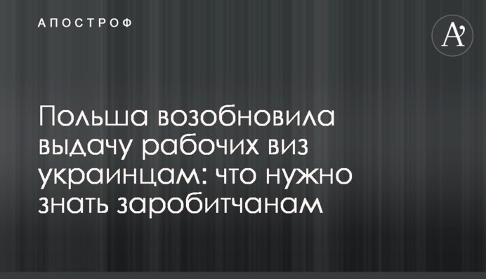 Польша возобновила выдачу рабочих виз украинцам: что нужно знать заробитчанам