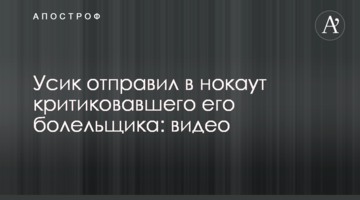 Усик відправив у нокаут уболівальника, що його критикував: відео
