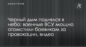 Черный дым поднялся в небо: военные ВСУ мощно отомстили боевикам за провокации, видео