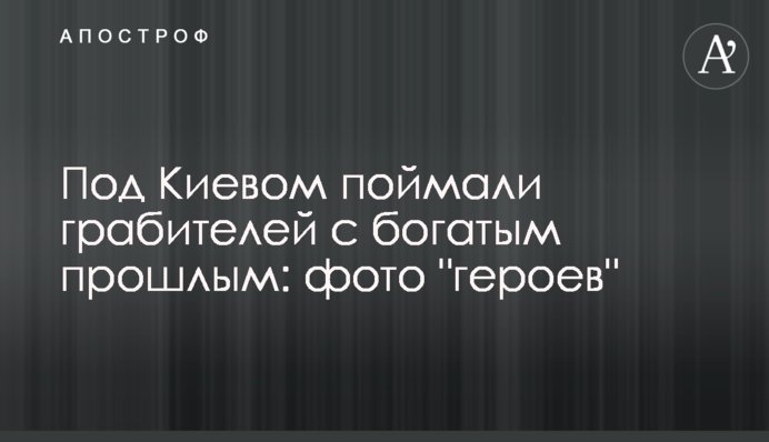 Під Києвом спіймали грабіжників з багатим минулим: фото 