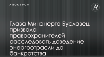 Глава Минэнерго Буславец призвала правоохранителей расследовать доведение энергоотрасли до банкротства