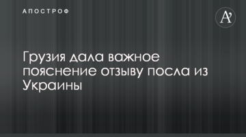 Грузія дала важливе пояснення відкликанню посла з України