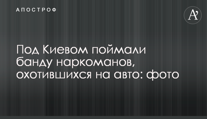 Під Києвом спіймали банду наркоманів, які полювали на авто: фото